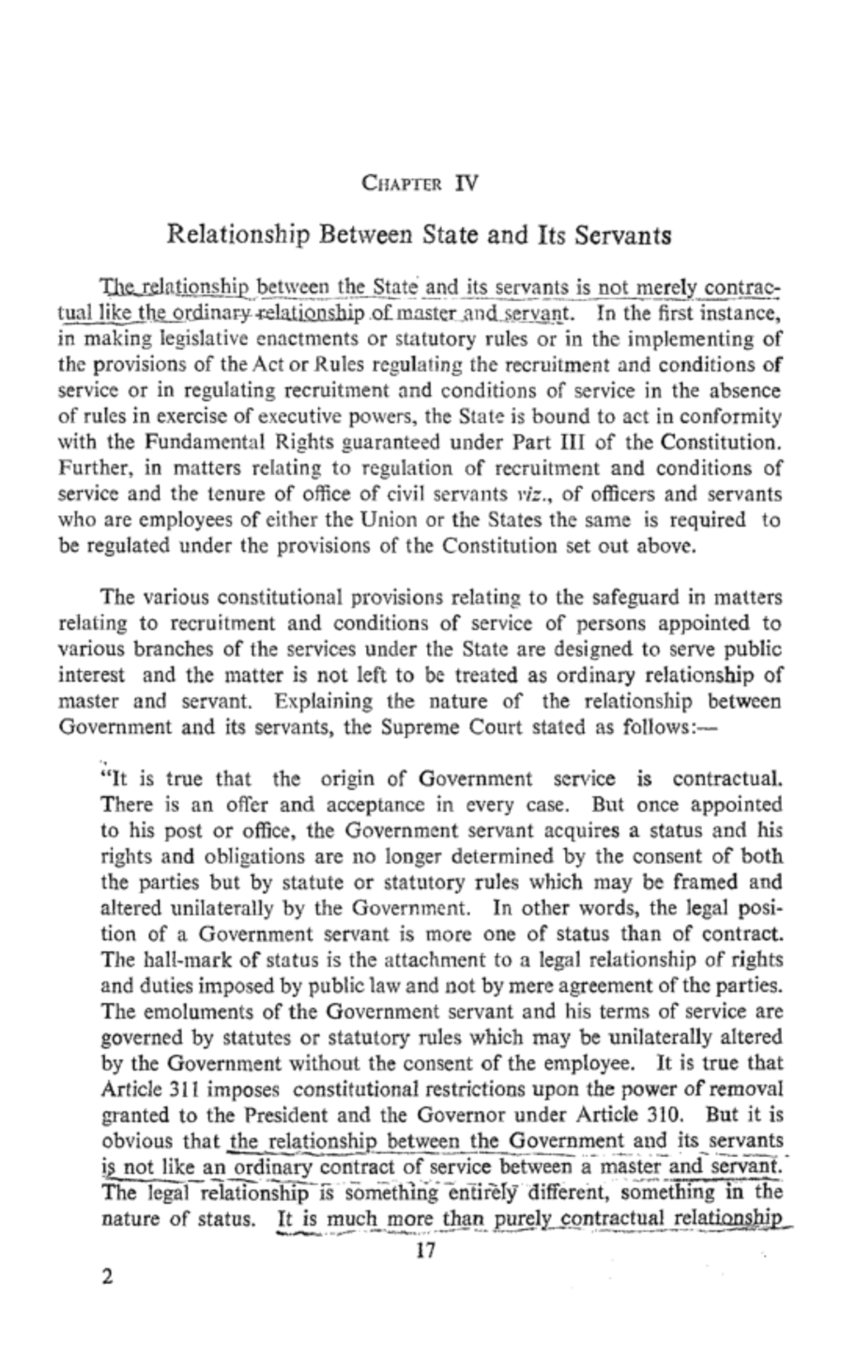 State and Its Servants: An Overview of Service Law Principles - Studocu