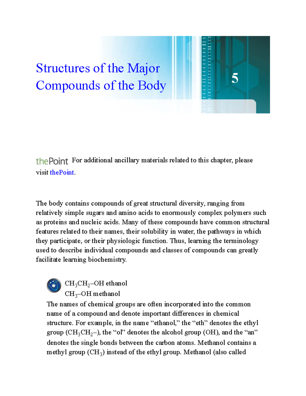 Biochemical Structures of Major Compounds - Marks' Chapter 5 - Studocu