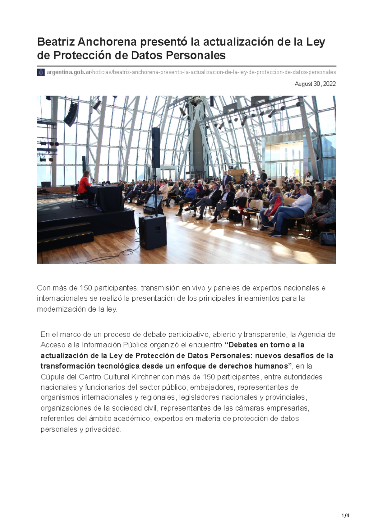 Actualización de la Ley de Protección de Datos Personales - Argentina ...