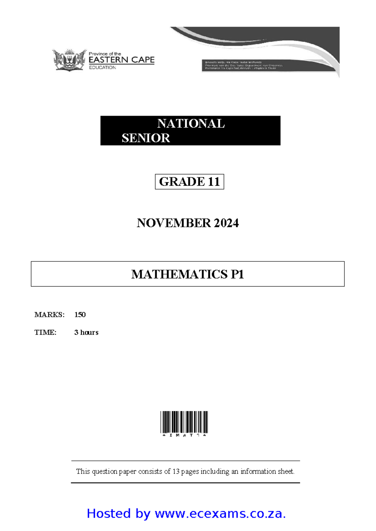 Maths P1 QP GR11 NOV2024 ENG D watermark - NATIONAL SENIOR CERTIFICATE ...