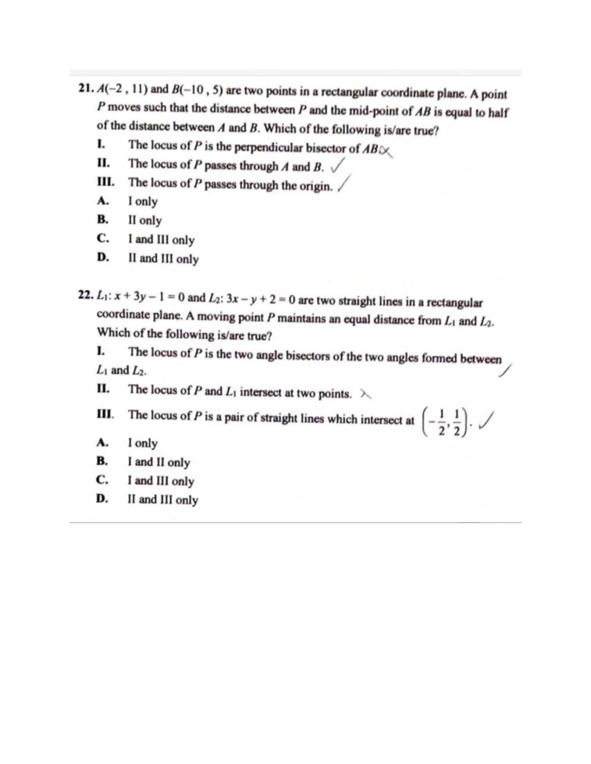 Math 21.11: Locus of Points in Rectangular Coordinate Plane - Studocu