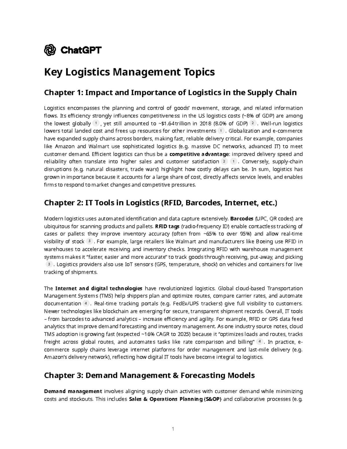 Logistics Management Topics: Impact, IT Tools, Demand & Trends (LOG 101 ...
