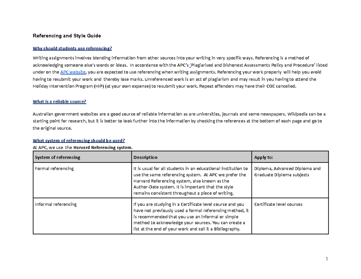 APC Referencing & Style Guide: Essential Writing Skills - Studocu