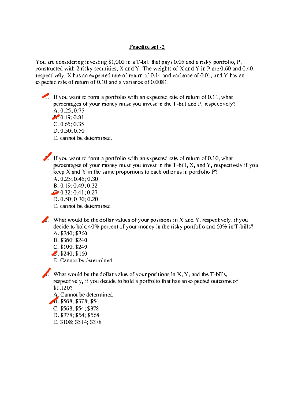 Options practice set - ECO764A: Financial Econometrics Practice Set ...