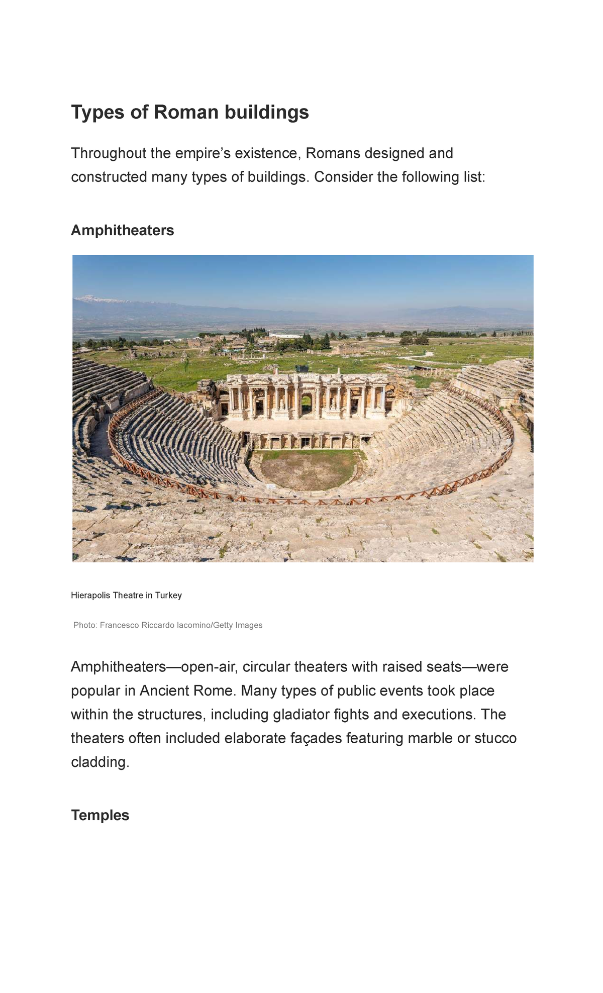 Types of Roman Buildings: An Overview of Architectural Marvels - Studocu