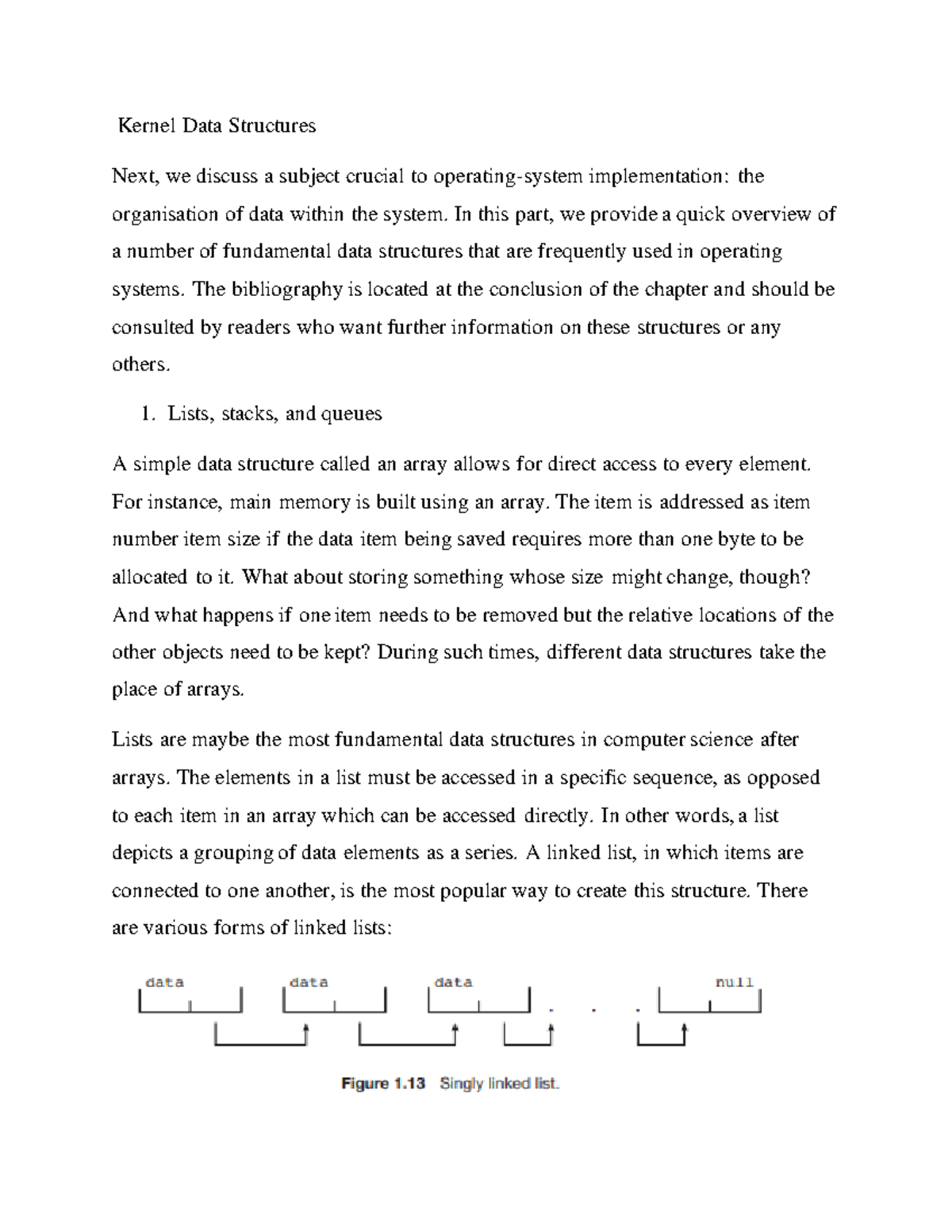 Kernel Data Structures Overview And Key Concepts Studocu