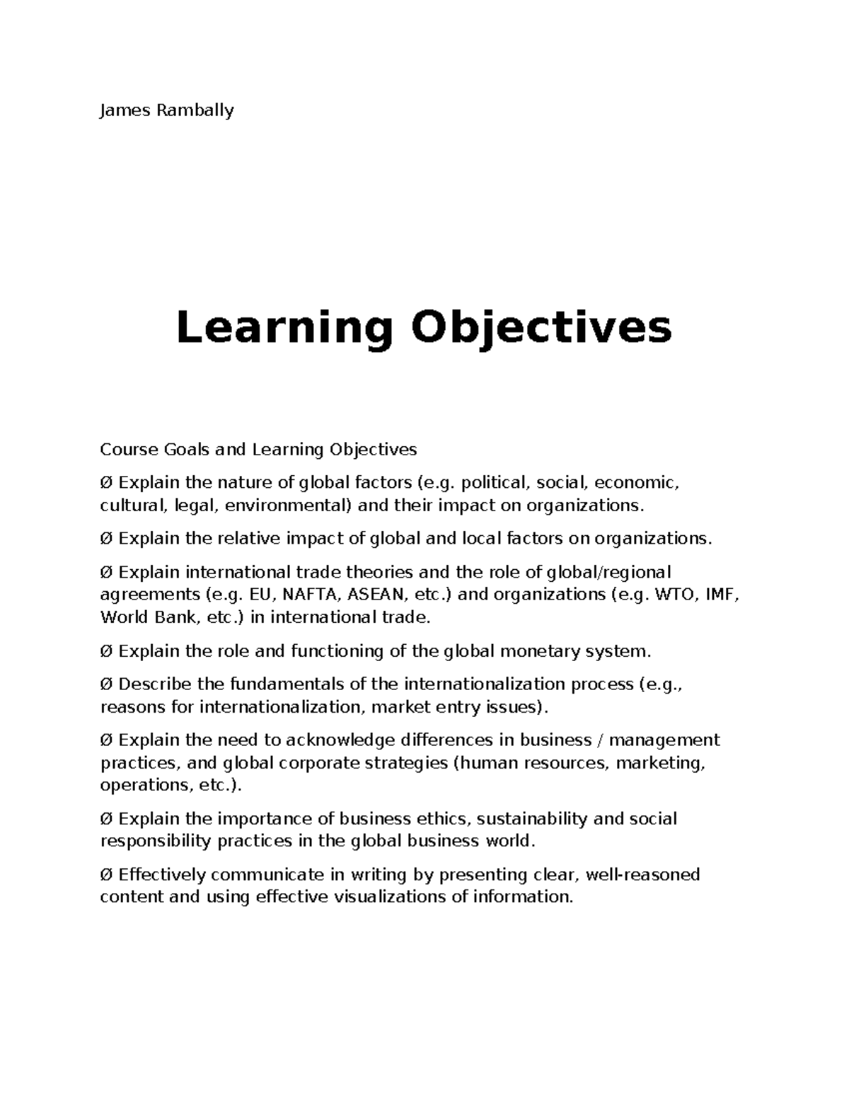 COMM211 Final Exam Study Guide: Global Business Concepts and Strategies ...