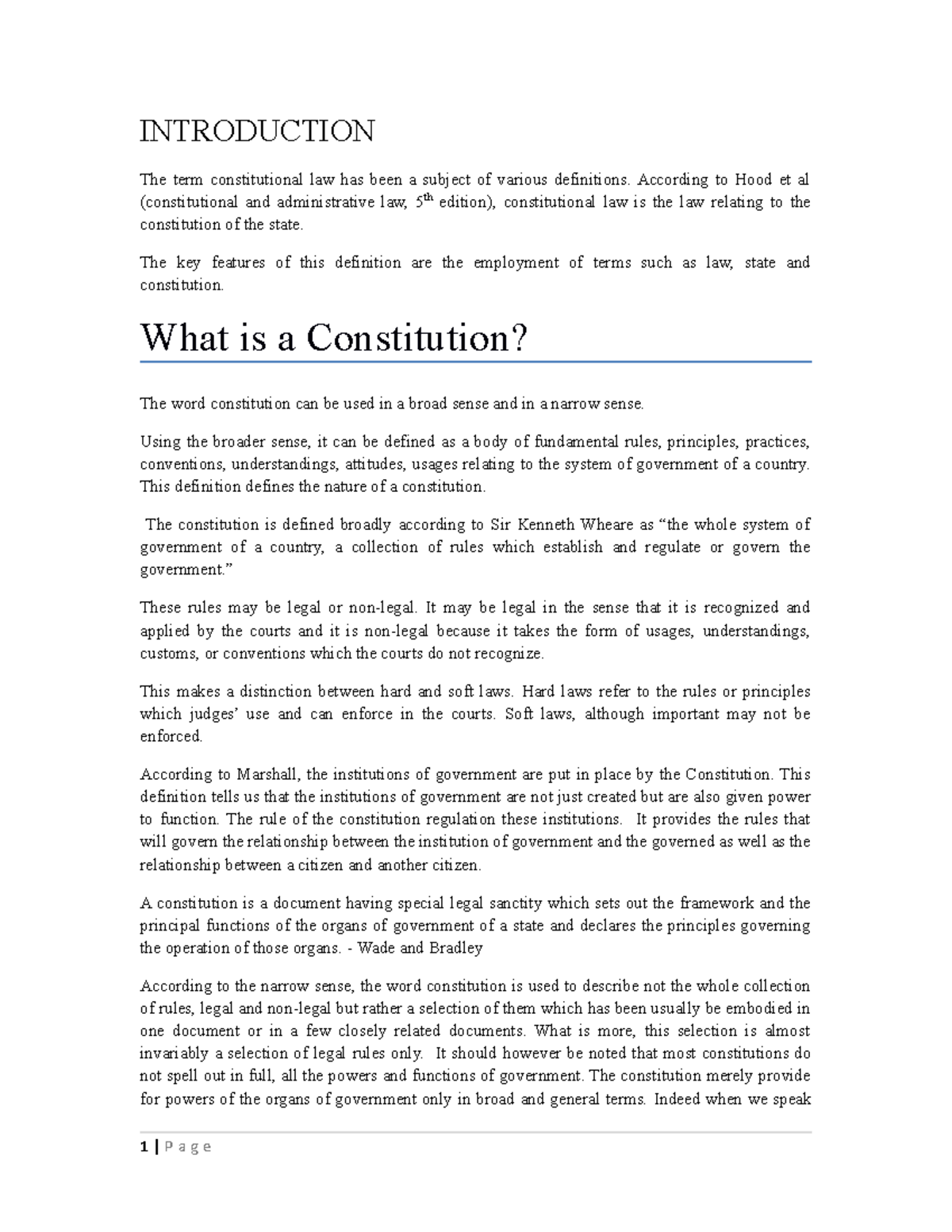 Constitutional Law Notes: Overview of Key Principles and Cases - Studocu