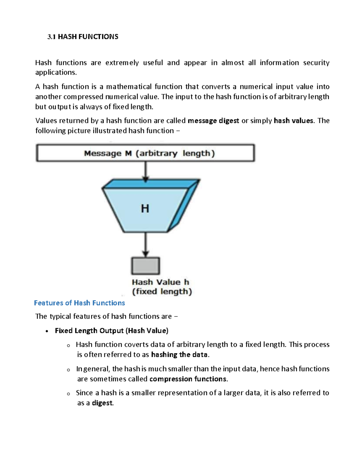 UNIT-4 NSC 7TH SEM CSE - Overview of Hash Functions and Their ...
