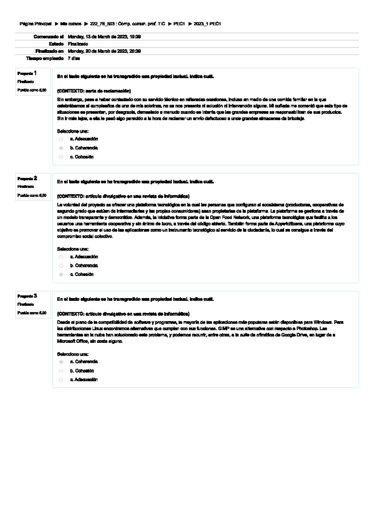 PEC1 - Course Overview and Key Insights - Studocu