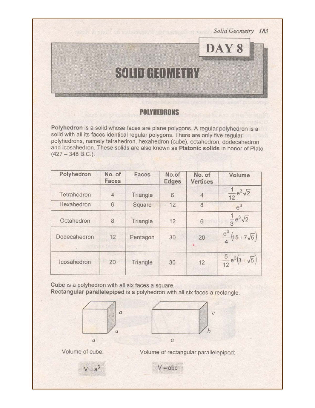 1001 - Solid Geometry: Essential Concepts and Theorems - Studocu