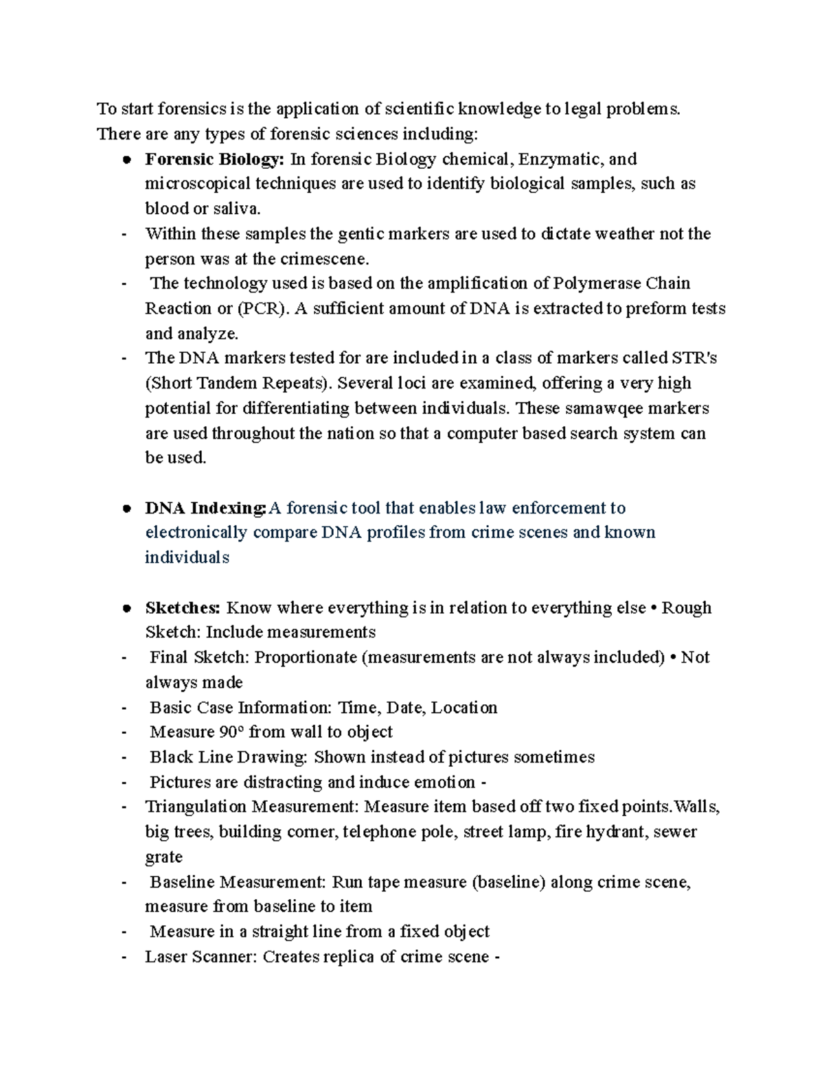 Forensic Science Study Guide (FS 101): Key Concepts & Techniques - Studocu