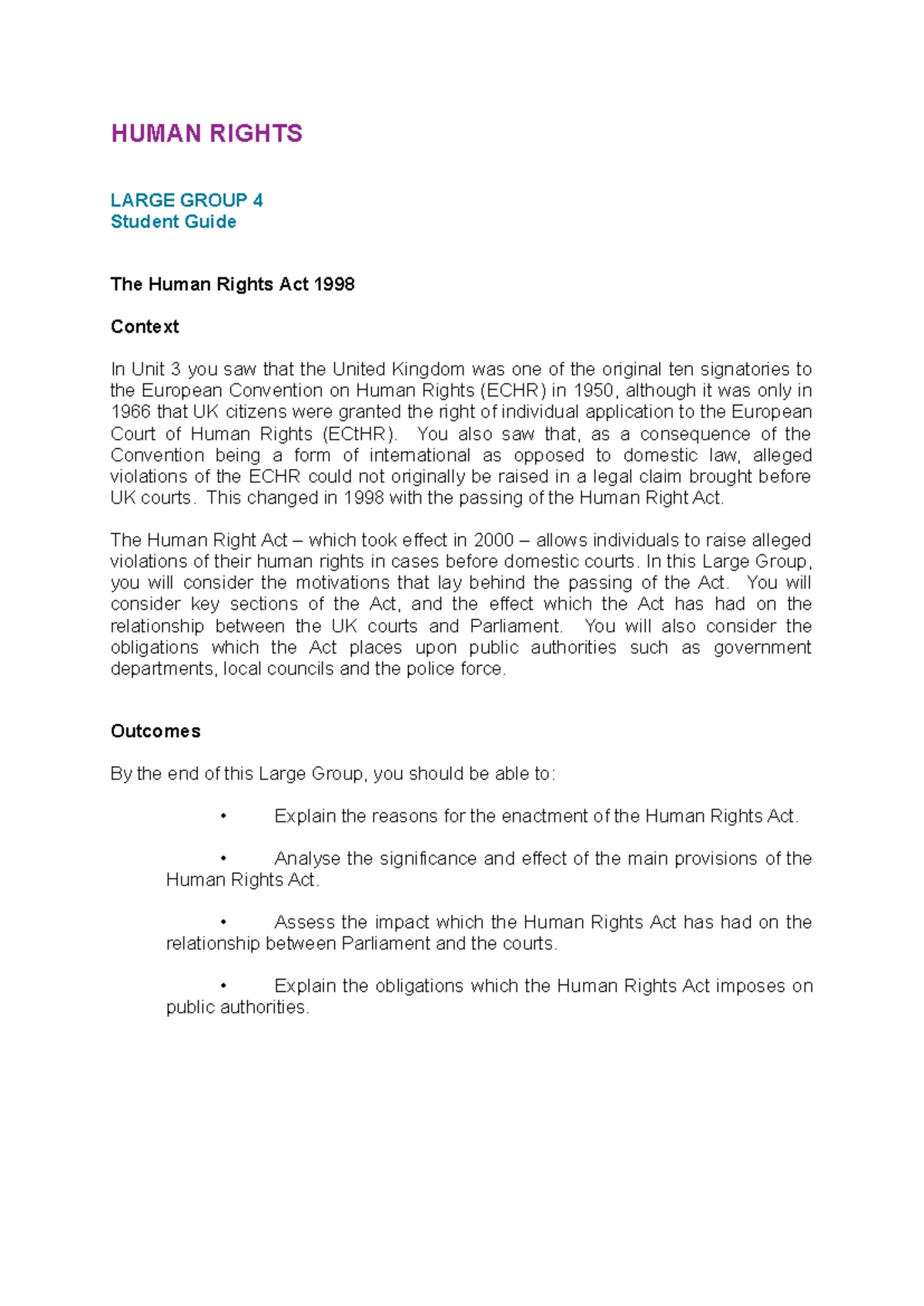 Human Rights Seminar 2: Expanding the Universal Declaration of Human ...