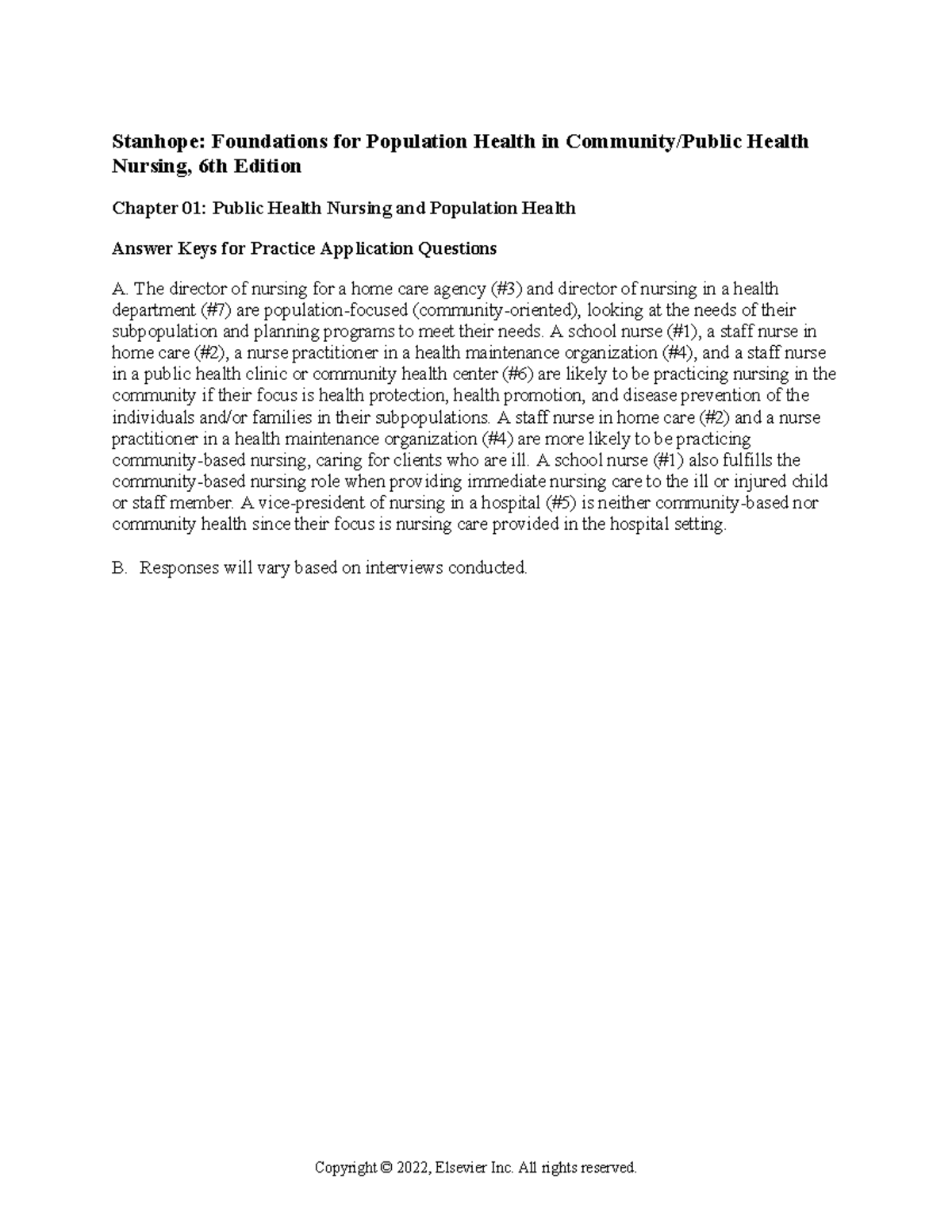 Chapter 01 - Public Health Nursing & Population Health (Nursing 6th Ed ...