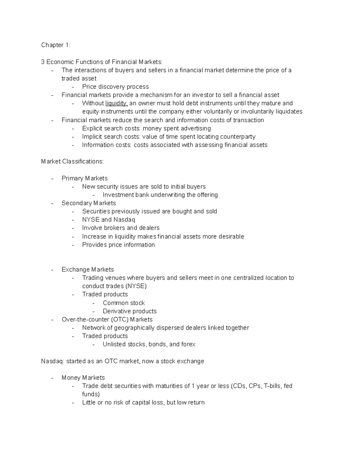 Finance 305 Midterm 1 Comprehensive Review Notes - Studocu