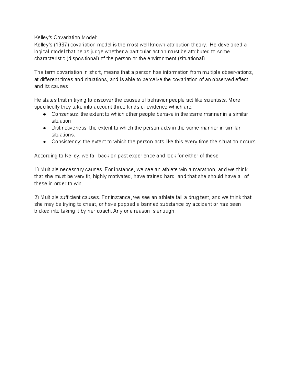 Kelley’s Covariation Model: Understanding Attribution Theory Concepts ...