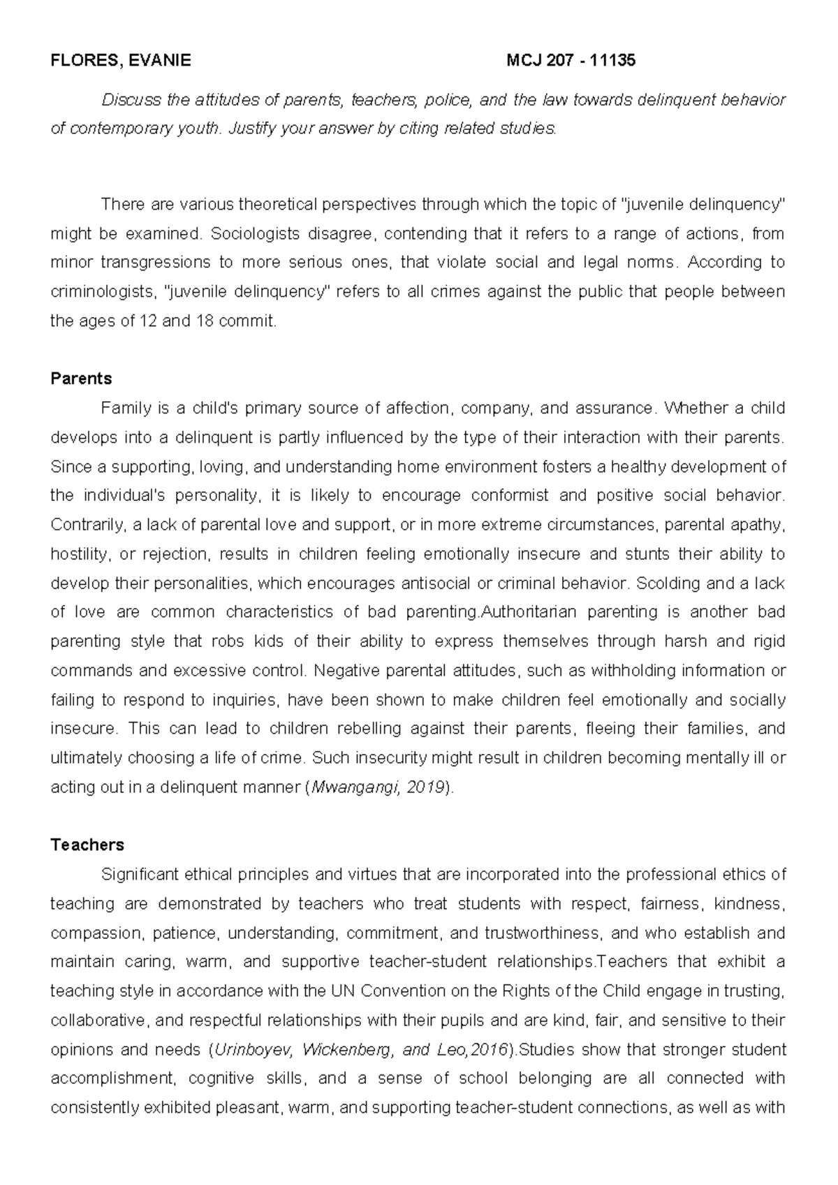 Sample- Front-PAGE - Example front page - BS Business Administration ...