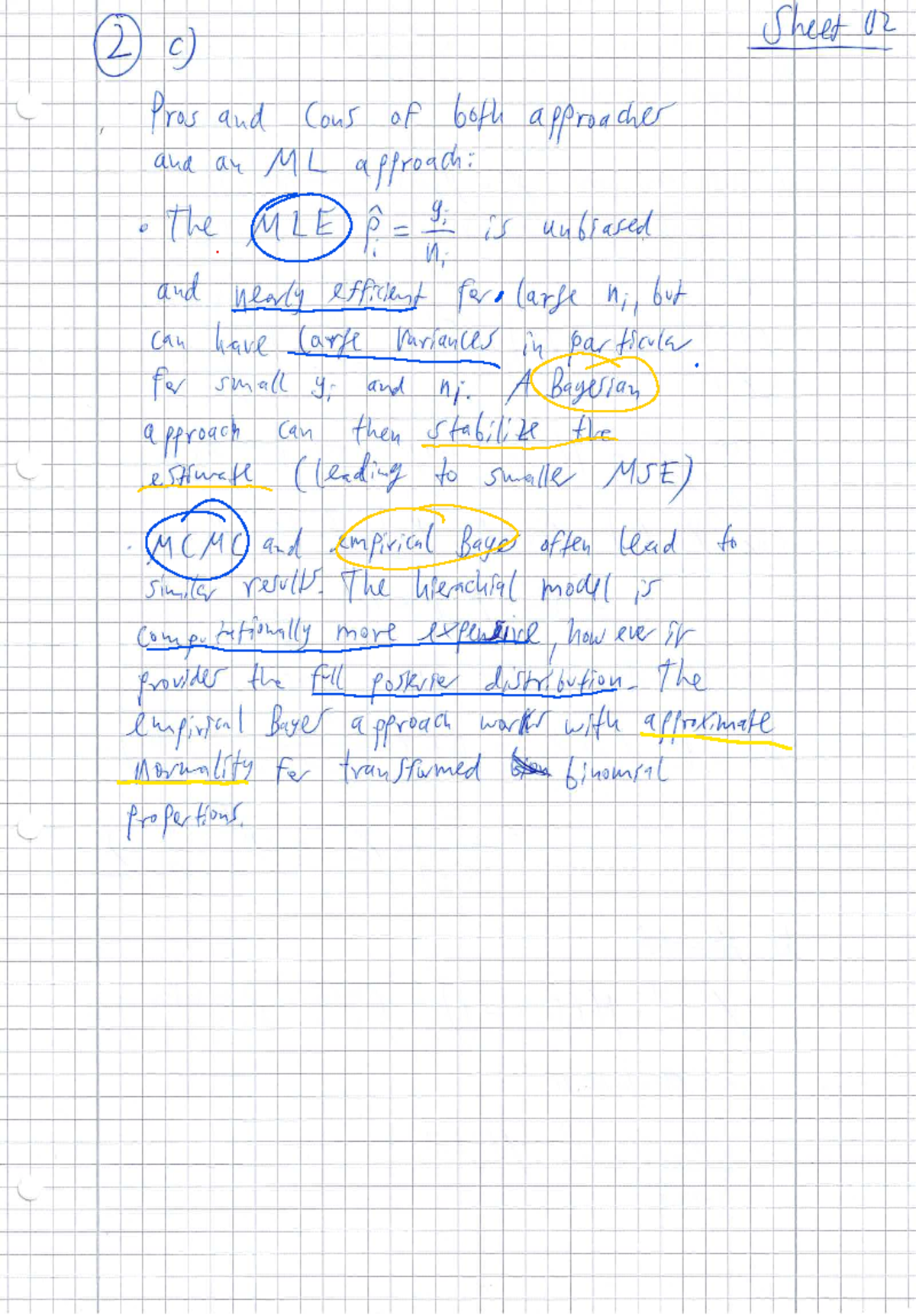 Sheet 02 Solutions Ex 3 - 2 c) Sheet 02 Pros and Cons of both ...