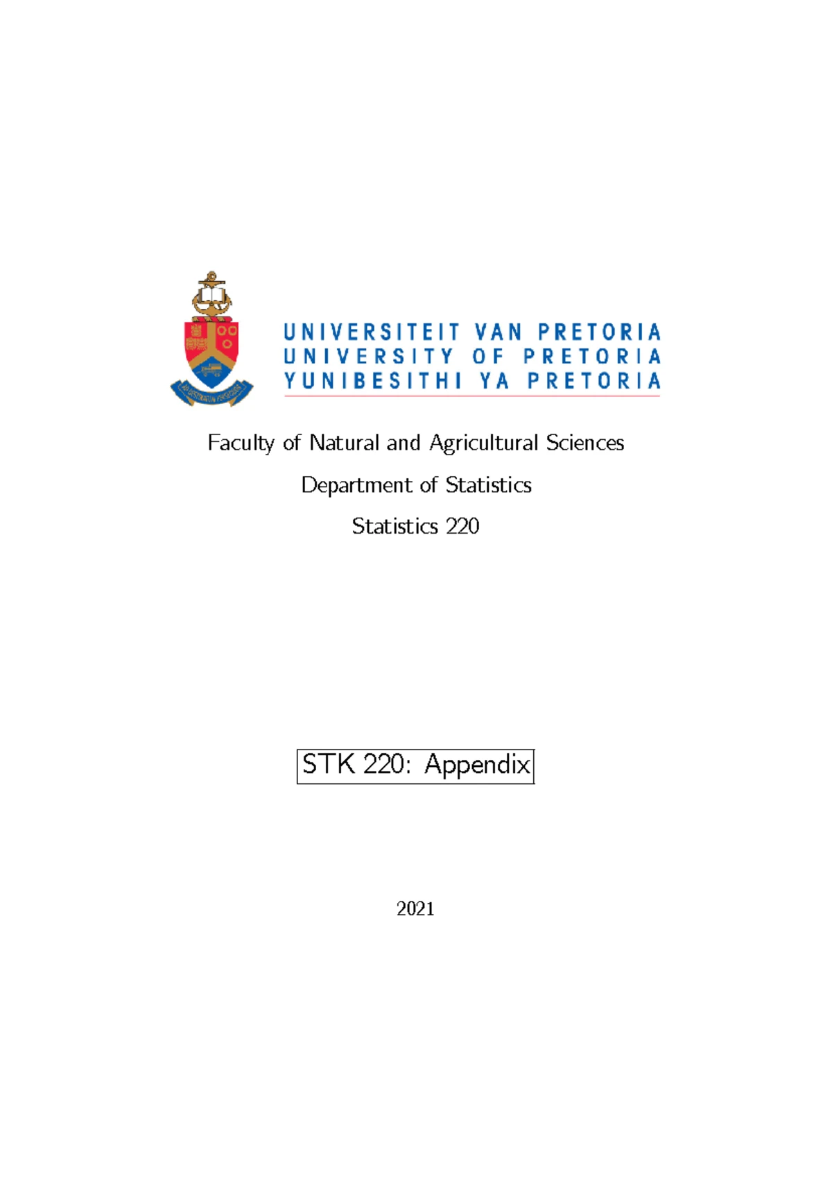 STK 220: Comprehensive Study Guide for 2025 - Studocu