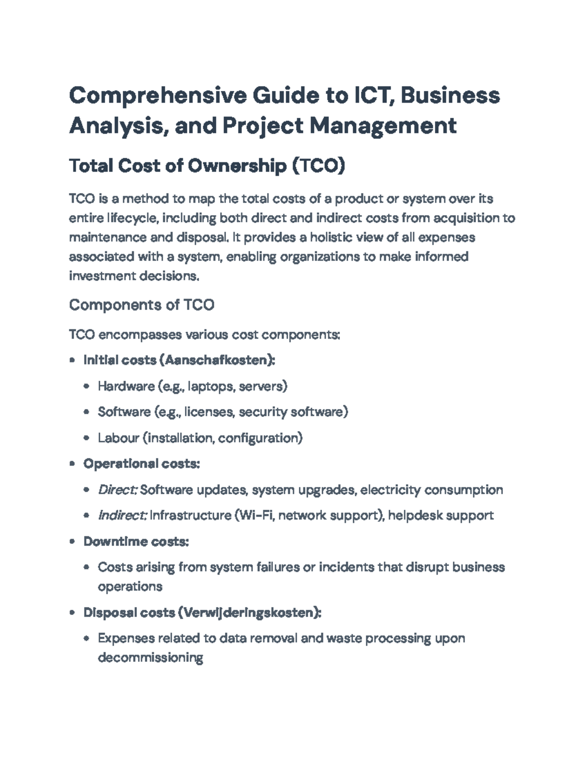 Comprehensive Guide to ICT Management & Agile Methodologies (ICT 101 ...