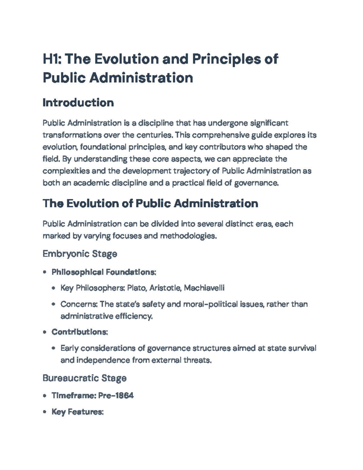 Evolution and Principles of Public Administration: A Comprehensive ...