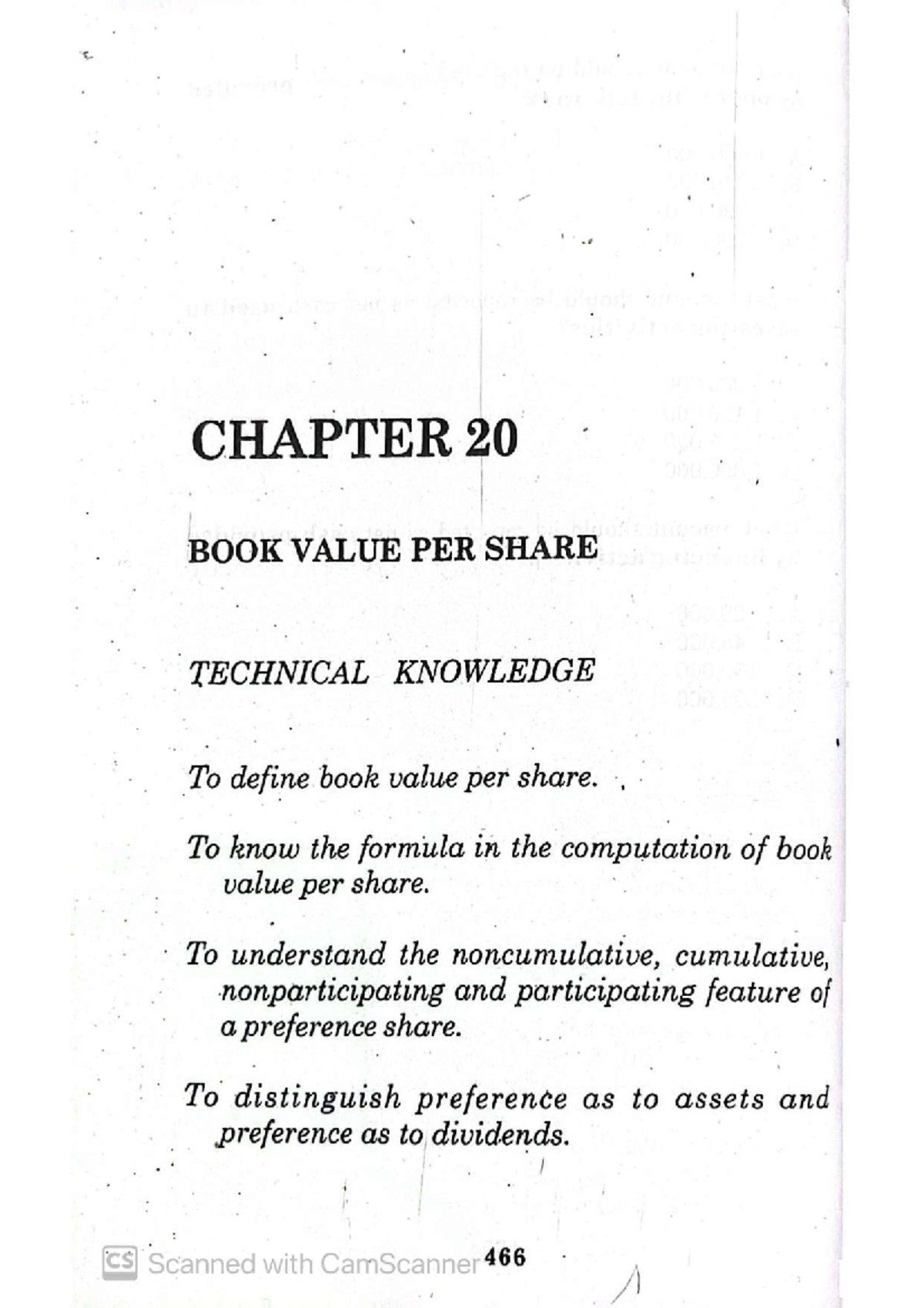 CHAPTER 20: BOOK VALUE PER SHARE - BSA Lecture Notes - Studocu