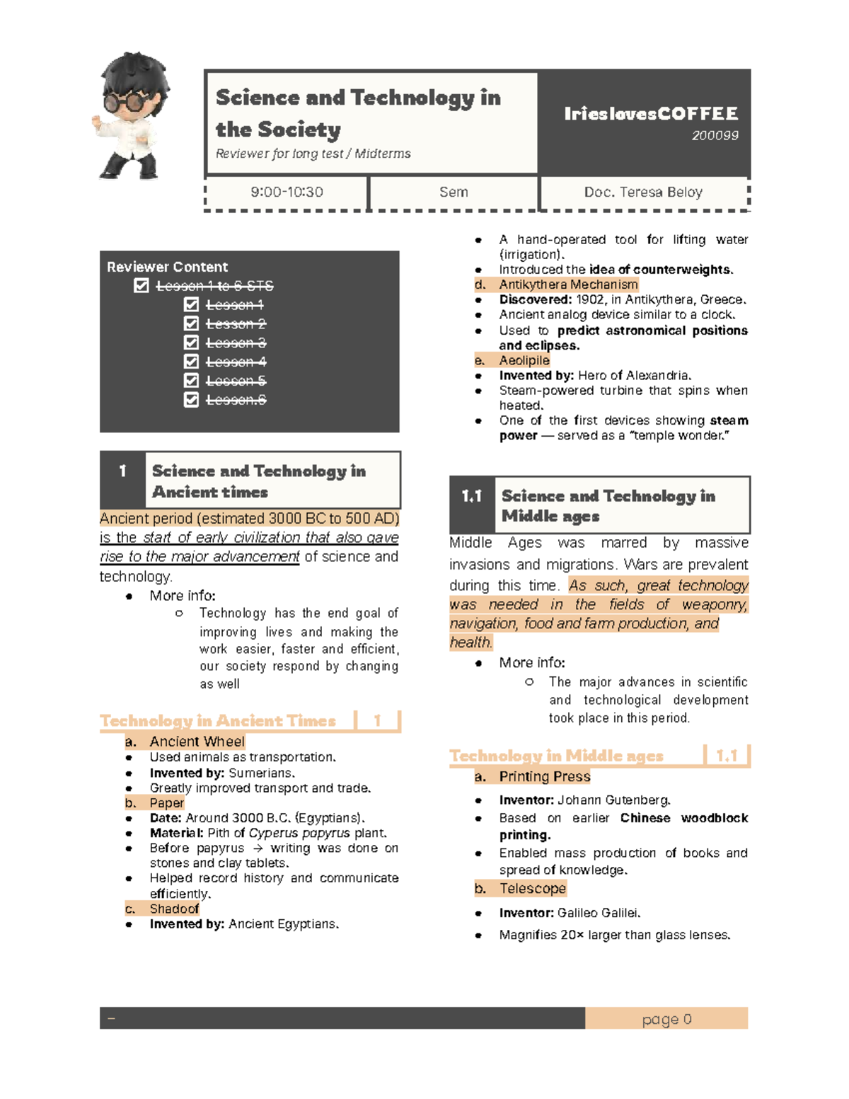 Science and Technology in Society: STS Midterm Reviewer by Teresa Beloy ...