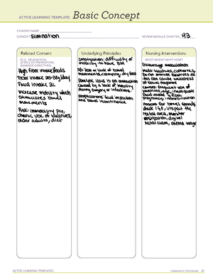 Fluid and Electrolyte Balance Concept Analysis for Nursing Care - Studocu