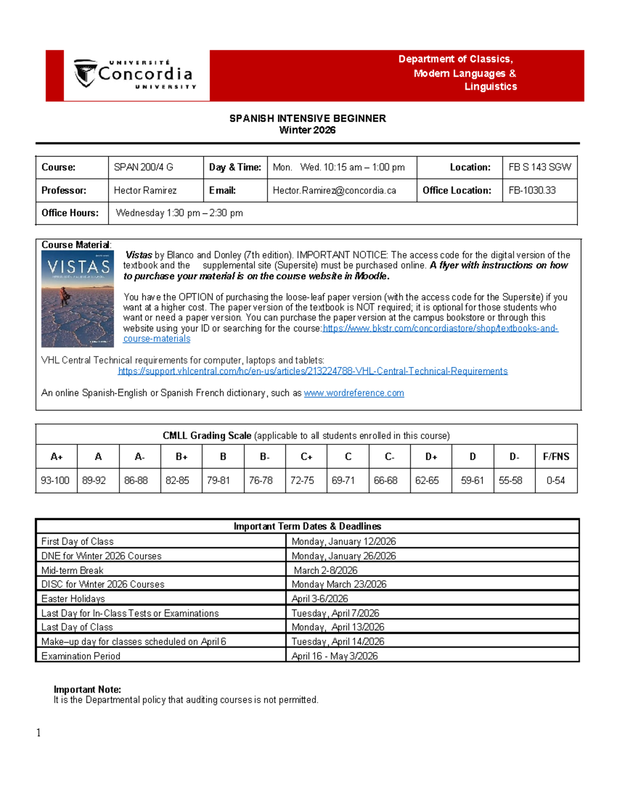 SPAN 200: Winter 2026 Intensive Beginner Spanish Course Outline - Studocu