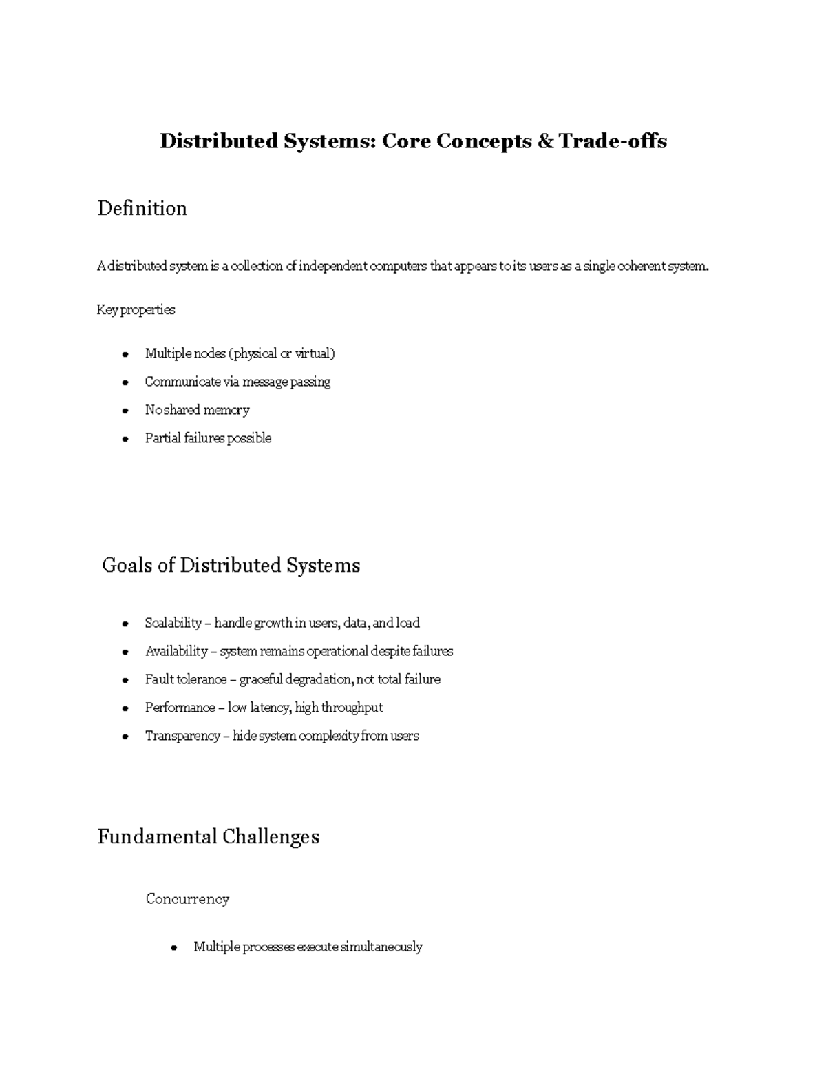 Distributed Systems (CS101): Core Concepts and Challenges Notes - Studocu