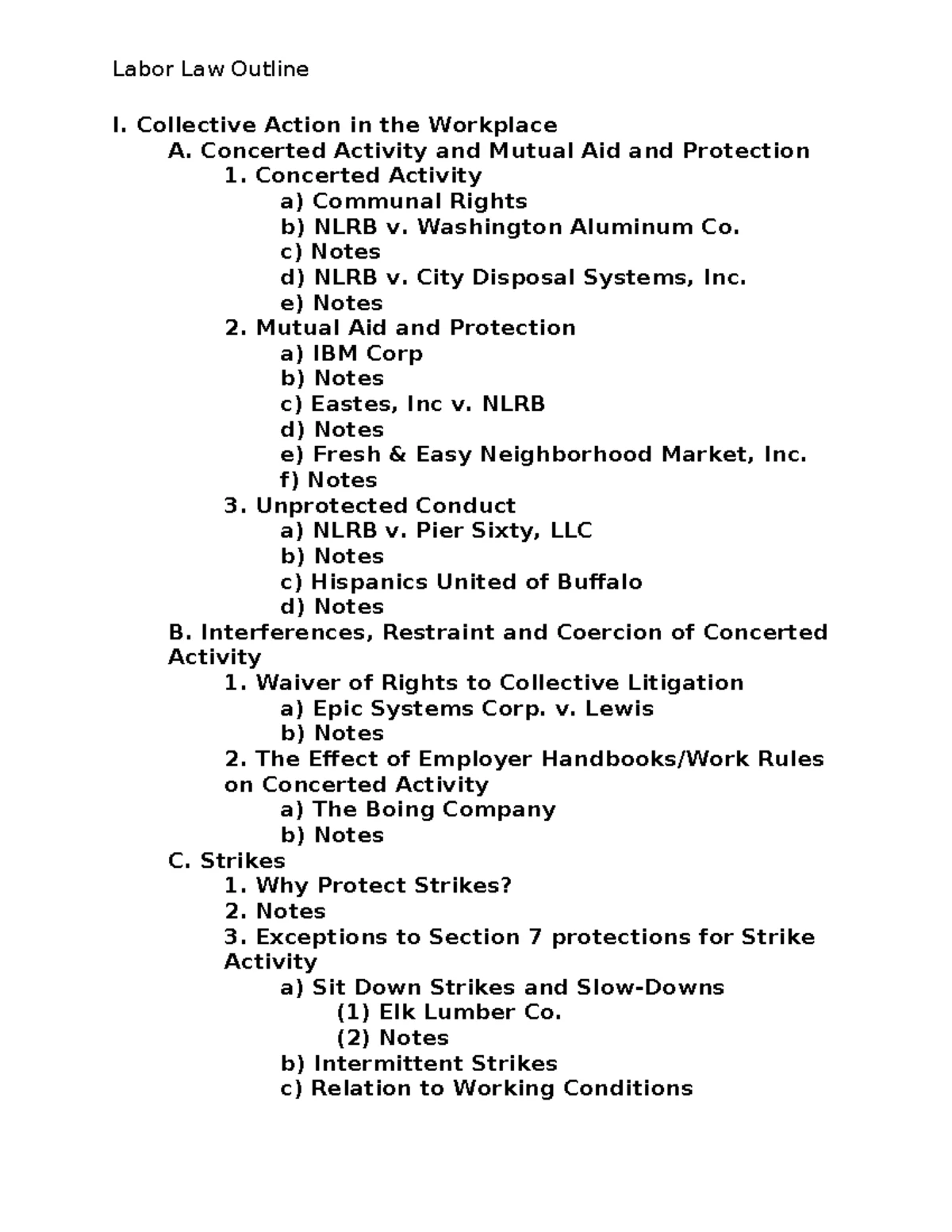 Civil Procedure (Civ Pro) One Sheet: Personal Jurisdiction