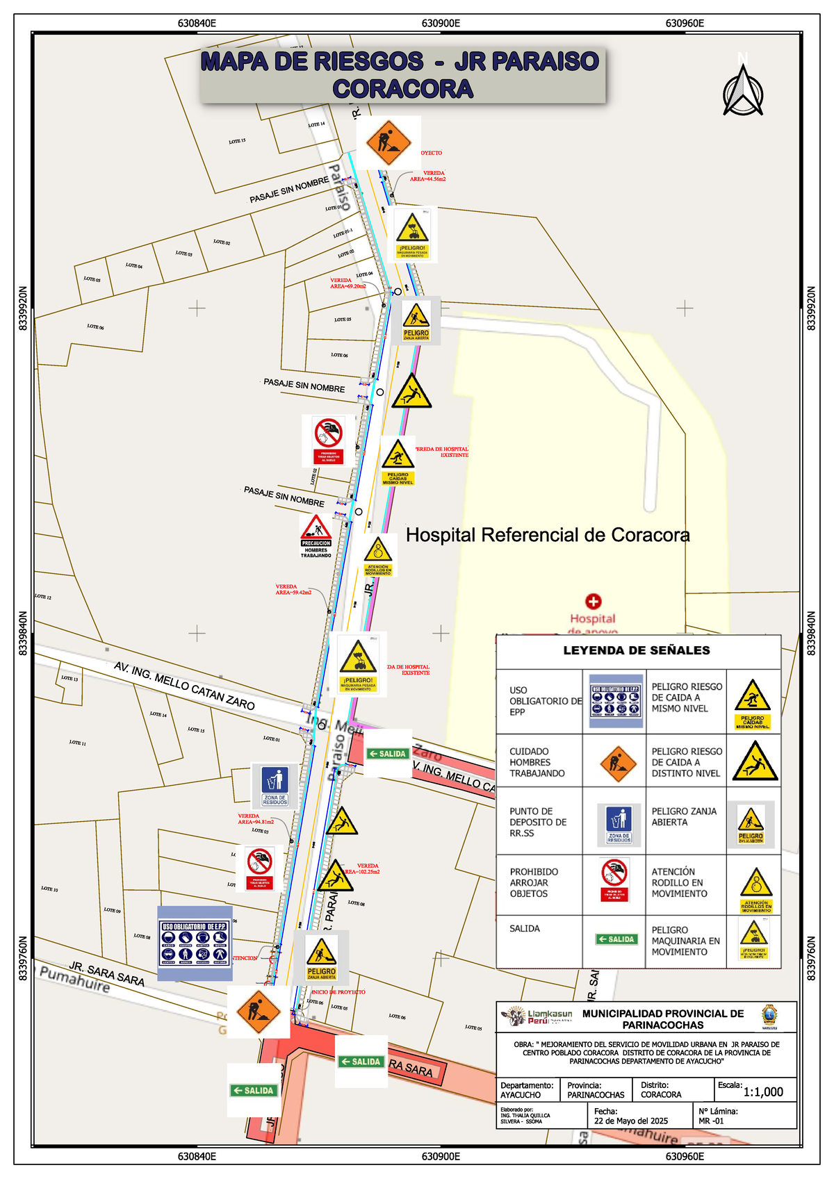 Mapa de Riesgos Coracora - Proyecto Vereda Pasaje Sin Nombre 630840E 630900E - Document Preview