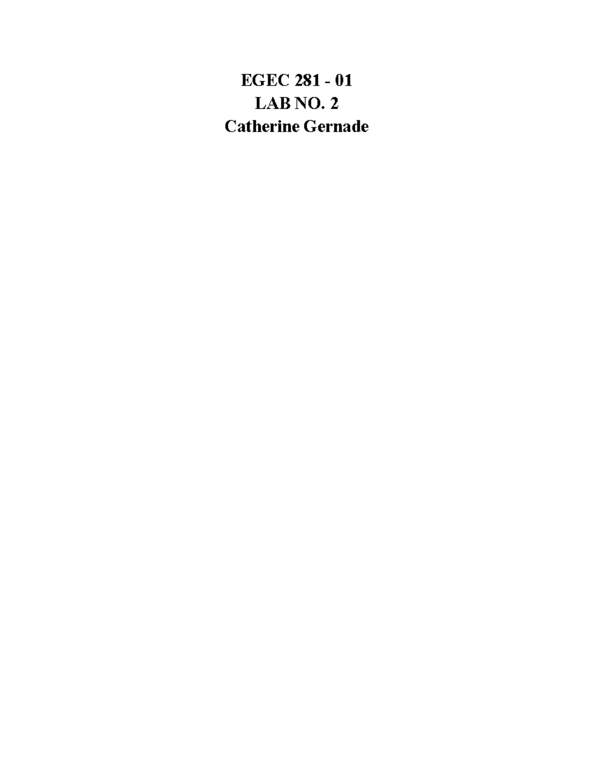 EGEC 281 Lab No. 2: VHDL Comparator Module and Testbench - Studocu