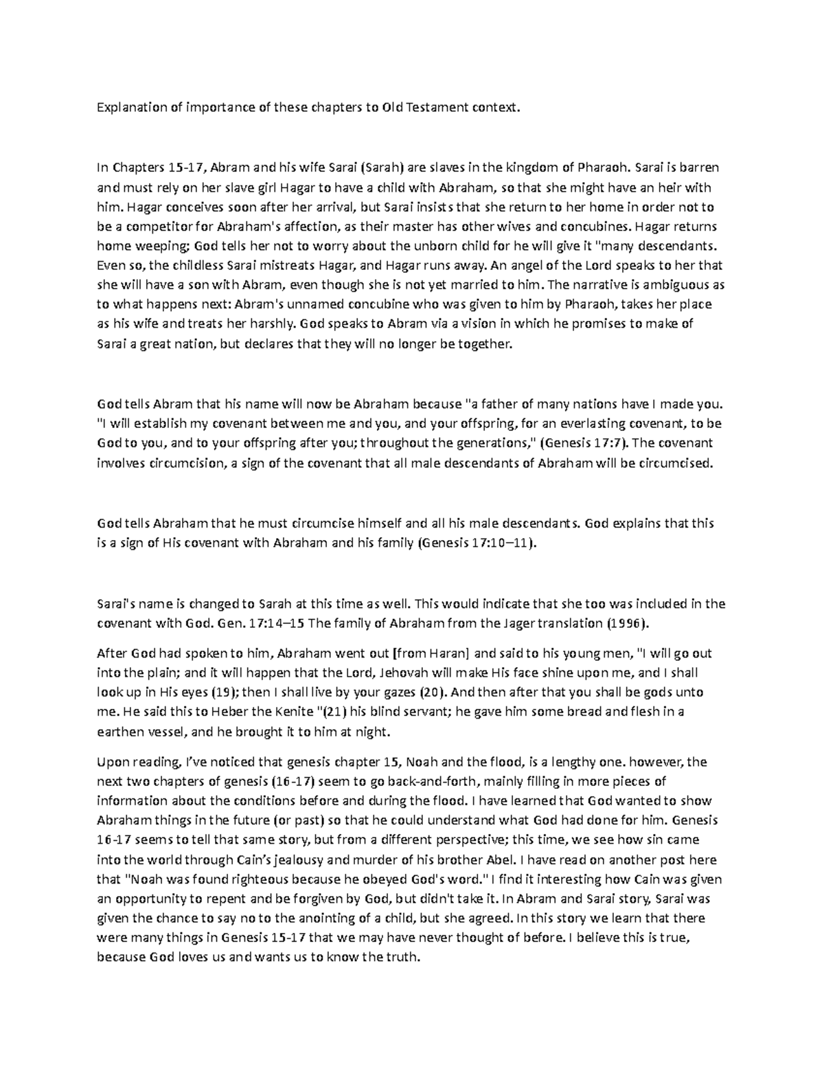 Genesis 15 17 Summary