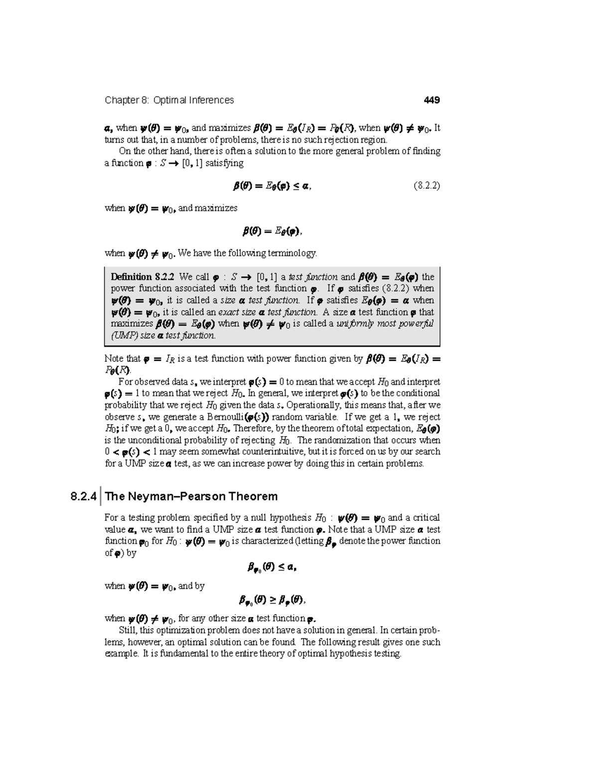 Chapter 8: Optimal Inferences in Hypothesis Testing - Calculus Notes ...