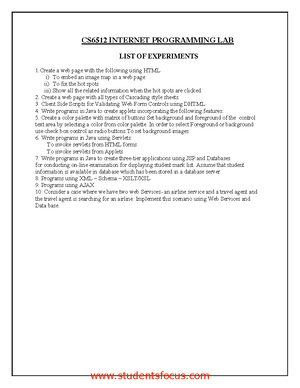 CS8651-IP Notes UNIT 2 - Result 5 120 function show(){ var - Studocu