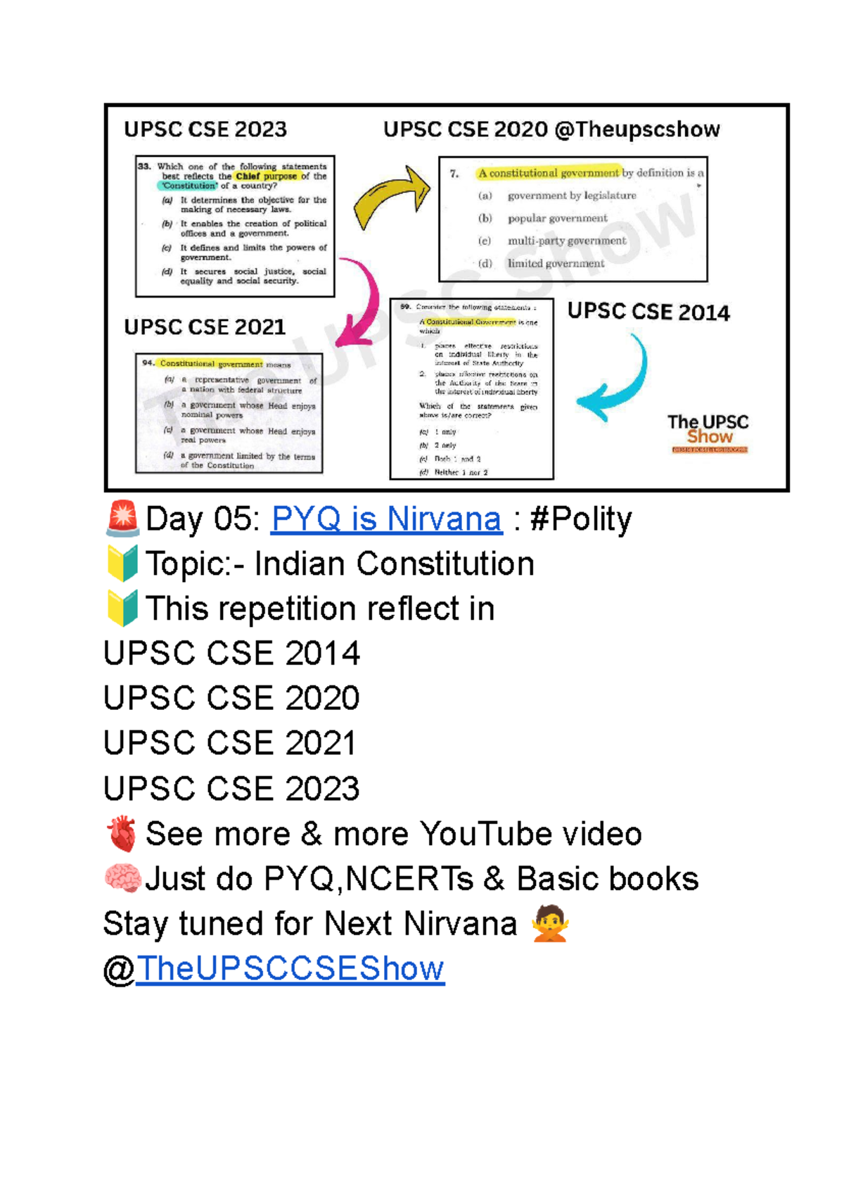 Day 05 PYQs The UPSC Show - Bachelors of Computer Application - 🚨Day 05 ...