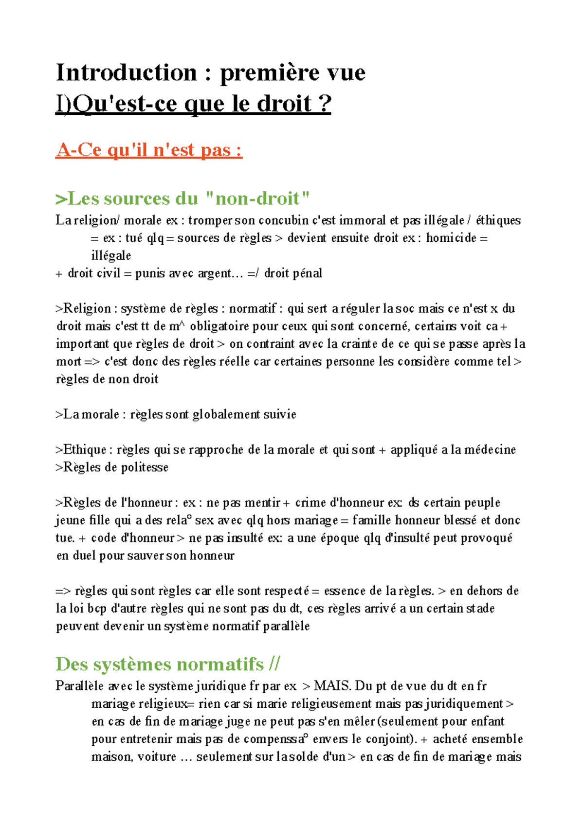 Introduction au Droit : Concepts et Normes Juridiques - Cours G - Studocu