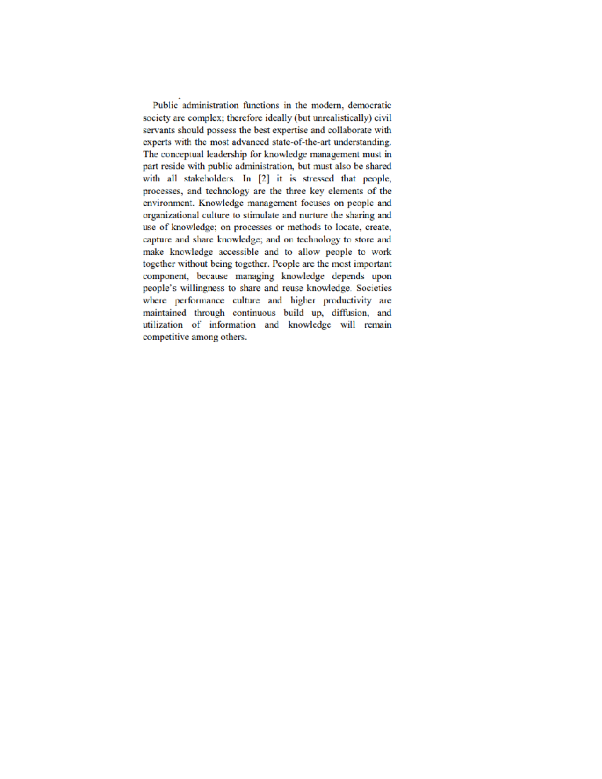 R-7 - Functions of Knowledge Management in Public Administration - Studocu