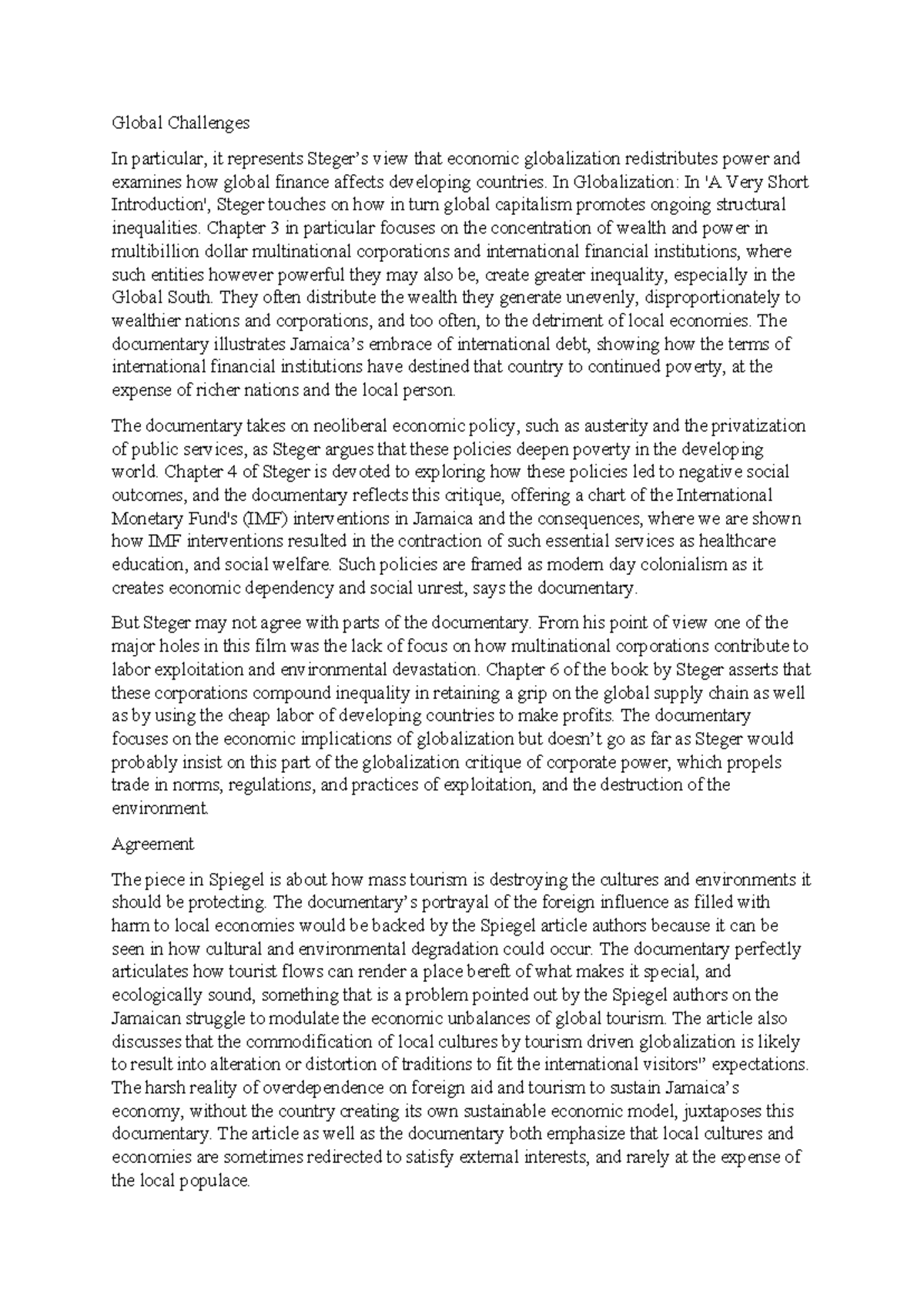 Global Challenges: Economic Globalization and Its Impact on Development ...