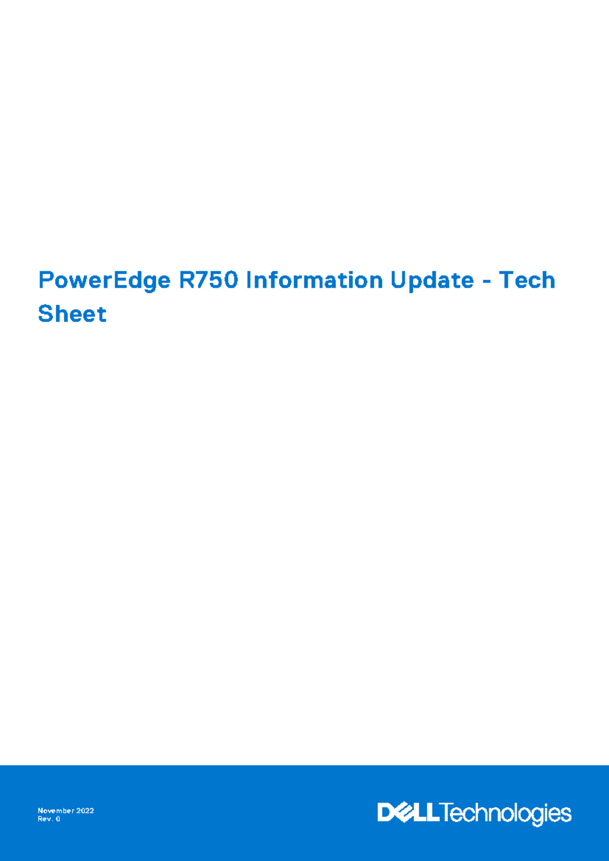 PowerEdge R750 Tech Sheet Update - November 2022 - Studocu