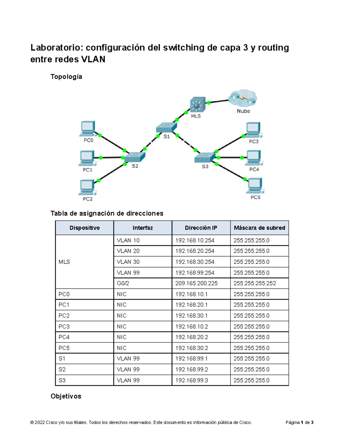 Configuración del switching de capa 3 y routing entre redes VLAN ...