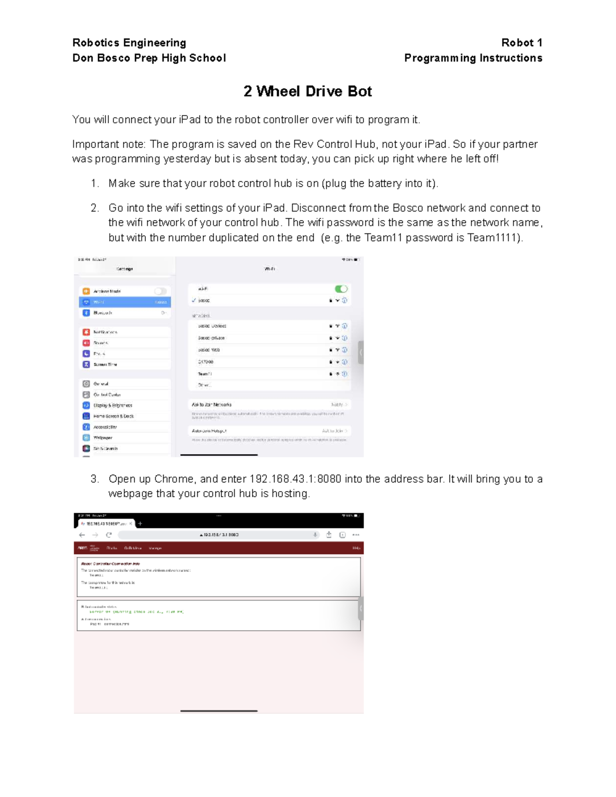 Robotics Engineering (Robo 101) - Robot 1 Programming Guide - Studocu