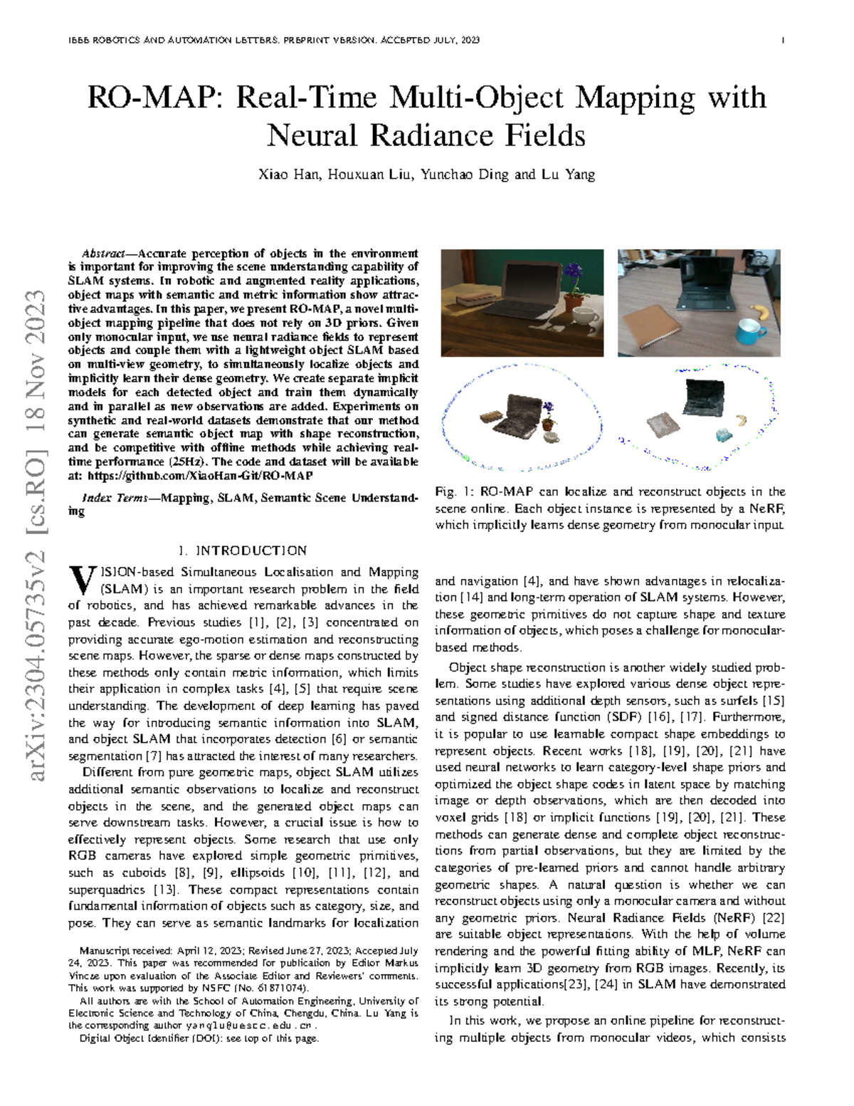 2304 - RO-MAP: Real-Time Multi-Object Mapping with Neural Radiance ...