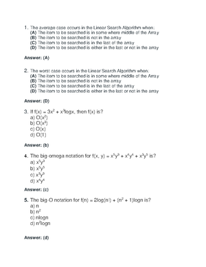 Algorithm quizzes - questions - Studocu