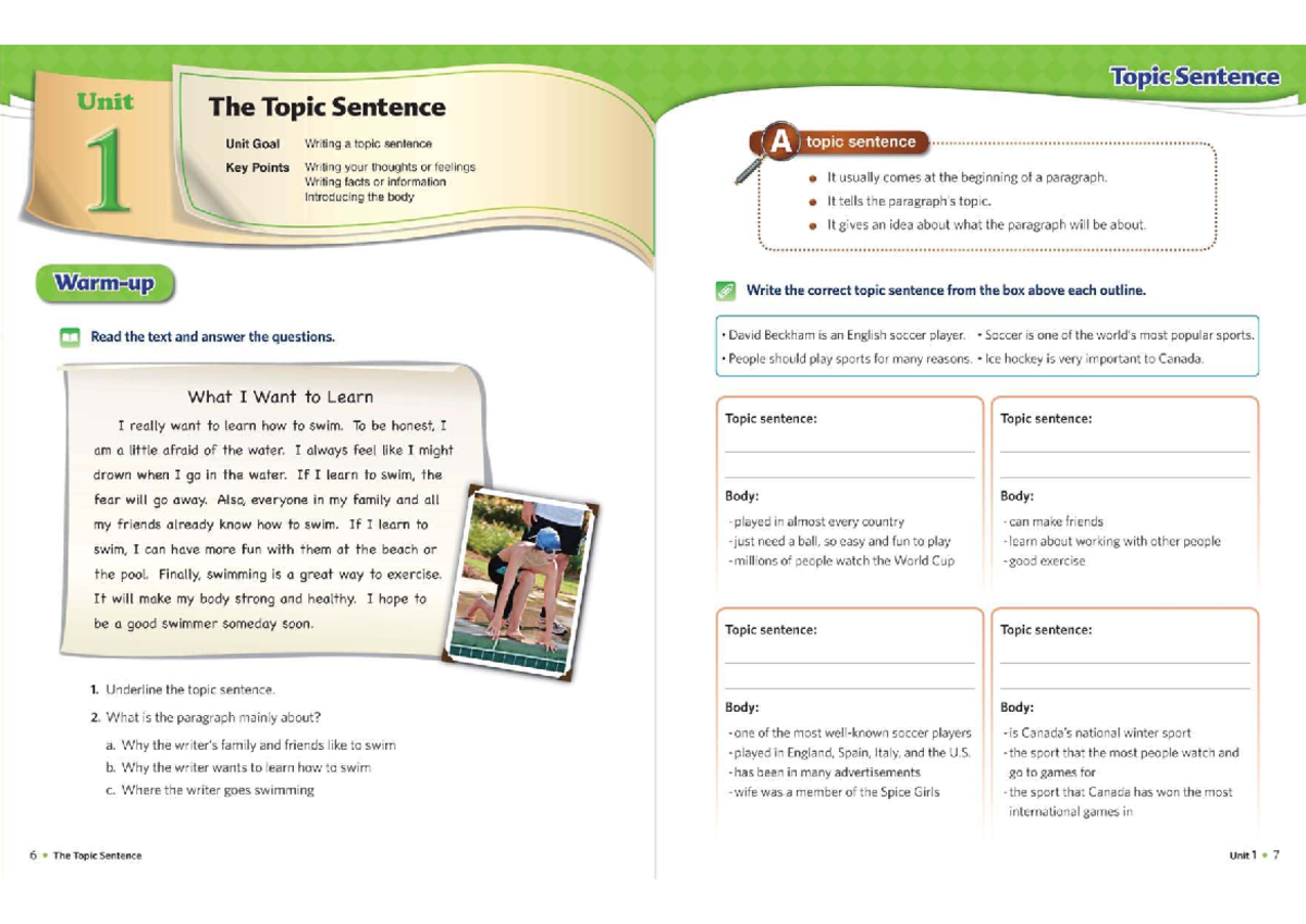 Topic Sentence Unit: Writing Effective Topic Sentences for Essays ...