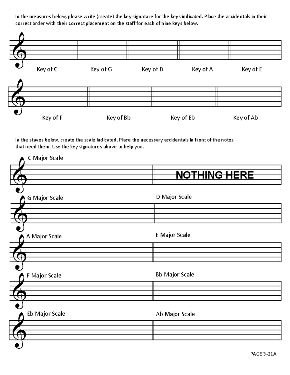 3-21A - Music Theory Key Signatures & Scales Notes - Studocu