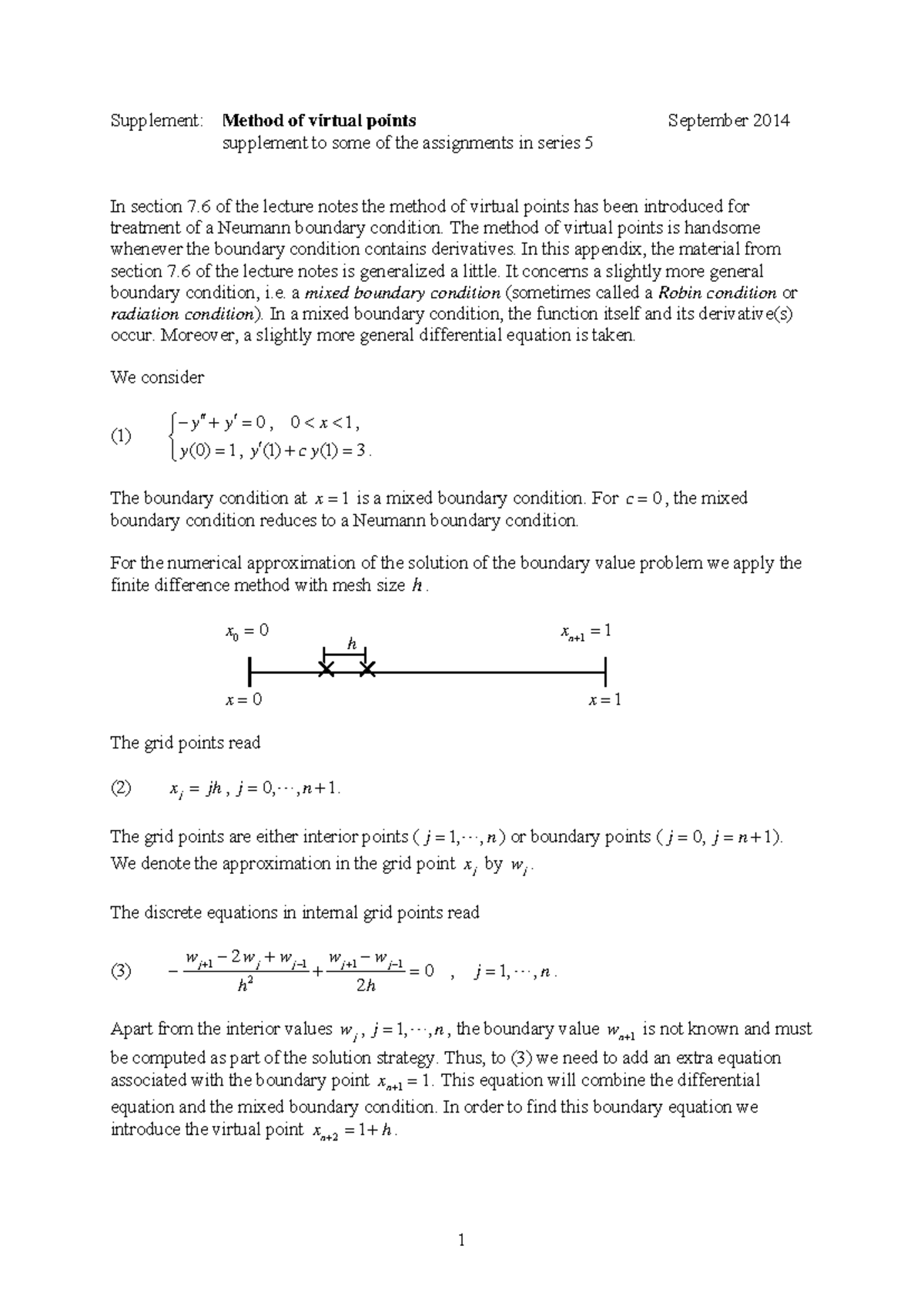 Supplement to Method of Virtual Points: Handling Mixed Boundary ...