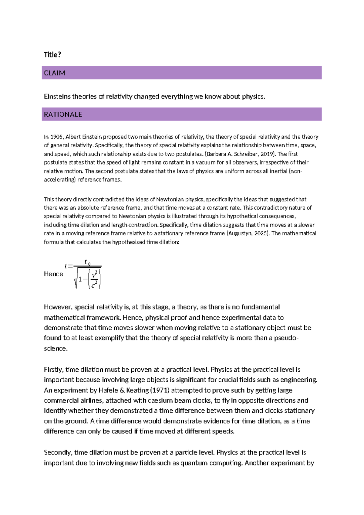 2025 IA3 Physics: Experimental Evidence for Time Dilation in Relativity ...