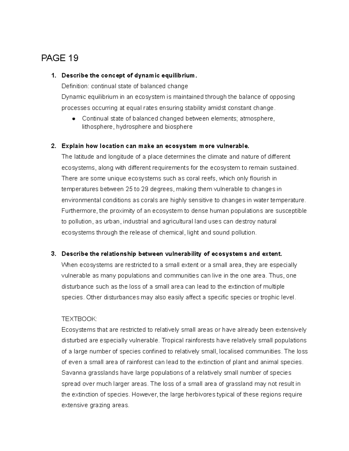 Geography Ecosystems Final Exam Questions & Answers (GEOG 101) - Studocu